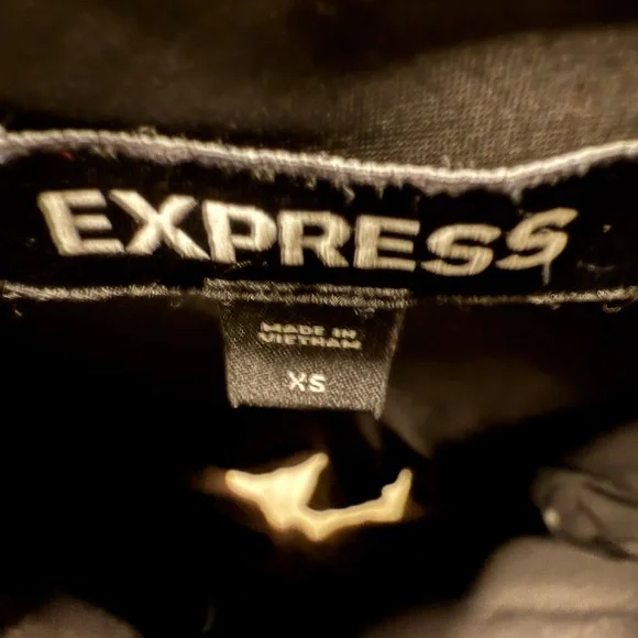 Express Black Satin Midi Dress Size XS - Picture 3 of 4